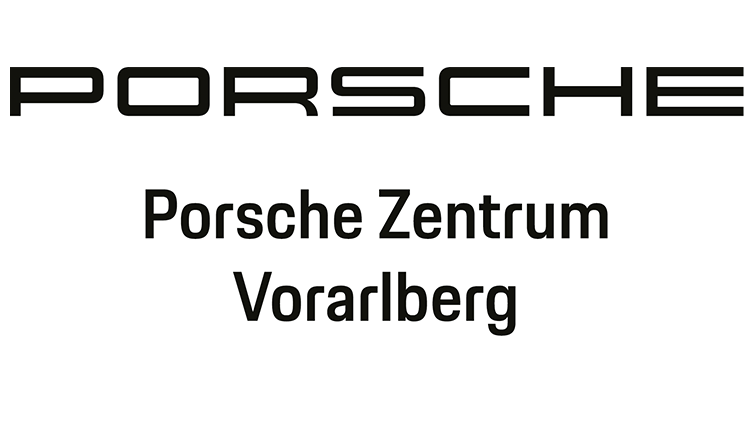 Porsche Zentrum Vorarlberg logo with the Porsche wordmark above and 'Porsche Zentrum Vorarlberg' text centered.
